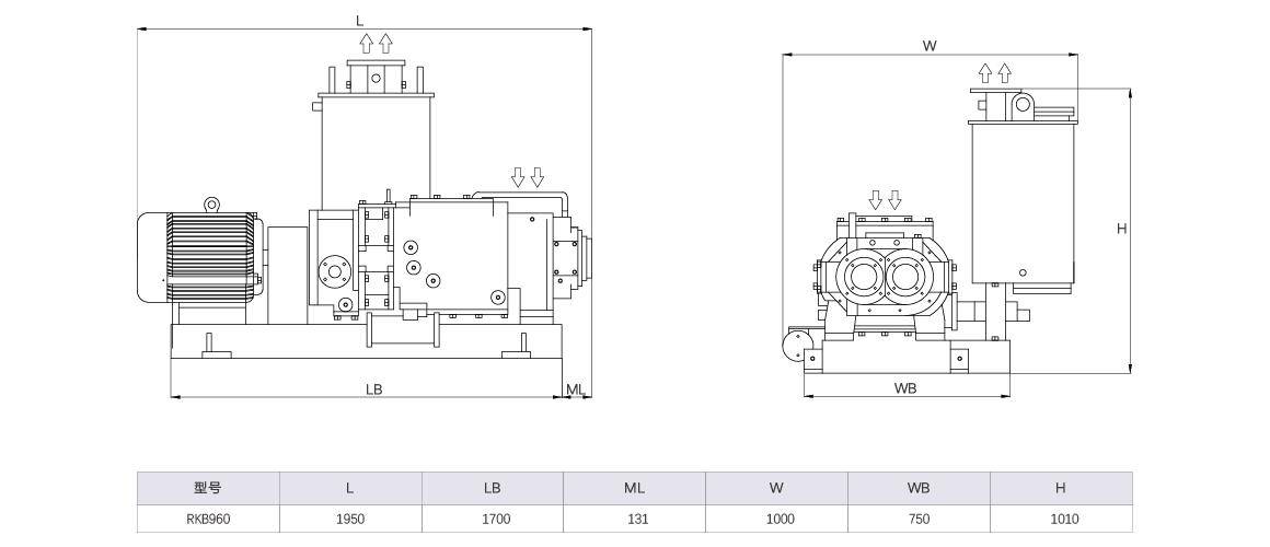 RKB0960干式螺桿真空泵